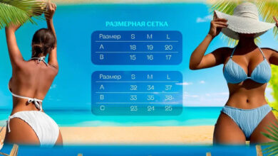 Photo of Оранжевый раздельный купальник с пайетками