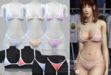 Photo of Синий бикини с высокой талией и рюшами